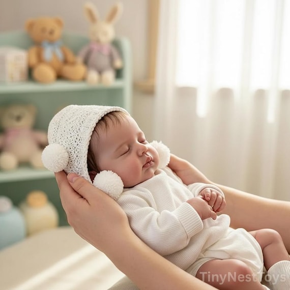Handmade Realistic Reborn Baby Doll 20 Inch (49cm), Sleeping, Soft Silicone, Collectible Gift
