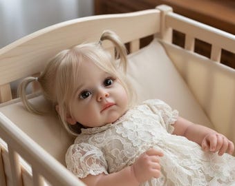 Realistic Reborn Baby Doll Toddler Girl | Lifelike Handmade Soft Silicone Vinyl Weighted Baby | Collectible Nursery Toy | Gift for Kids