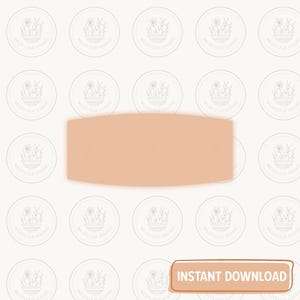 May include: A peach-colored rectangular design element with rounded edges, set against a background of repeating circular logos. The text "INSTANT DOWNLOAD" is in a rectangular box at the bottom.