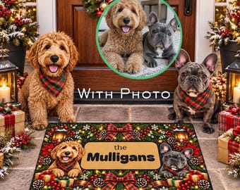 Personalized Memorial Day Doormat Custom Name American Door Mat Customized Photo USA Frontdoor Mat Custom House Name Entrance Festive Rug