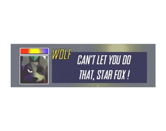 Ritratto di lupo Non posso permetterti di farlo Magnete per auto Star Fox / Citazione di Star Fox