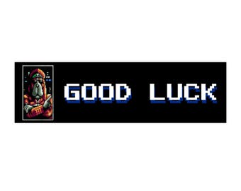 Adesivo per paraurti Pixel 'BUONA FORTUNA' / Star Fox