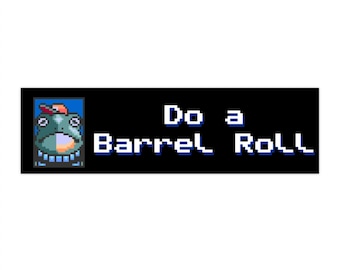 Adesivi per paraurti Do a Barrel Roll / Star Fox, decalcomania Retro Gaming