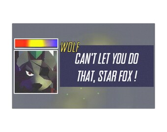 Wolf Portrait Can't Let You Do That Star Fox Car Magnet | Star Fox Quote 7.5" x 4.5"
