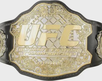 Réplica del cinturón de campeonato estilo octágono clásico (UFC), inspirado en las artes marciales mixtas (MMA), regalo para aficionados, pieza de colección.
