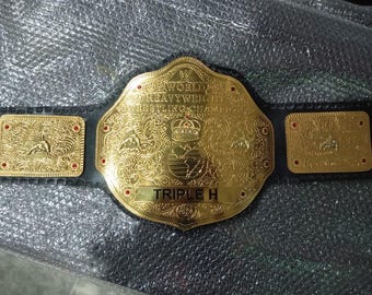 Big Gold World Heavyweight Championship Title Replica Belt 2MM &4MM Brass Plated