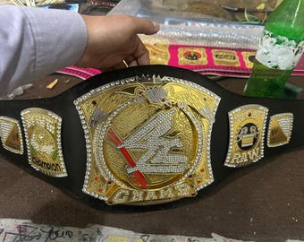 Spinner-Style Heavyweight Championship Belt Replica – 2MM & 4MM Brass Plated – Wrestling Fan Gift, Cosplay Prop,