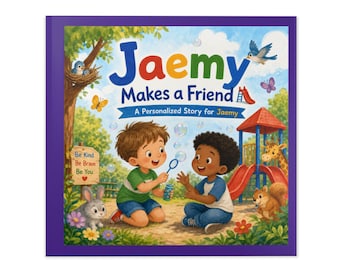Personalized Jaemy Story Book | Kids Friendship Adventure (8" x 8")