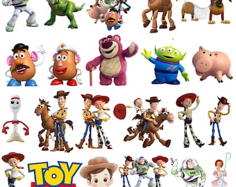 Toy Story Clipart PNG Bundle, Toy Story PNG Cartoon Sublimation Clipart, Toy Story Movie Themed Clip Art Collection, Toy Story Party PNG Svg