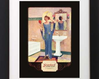 Psychedelic //Art Deco 1920/'s Flapper Poster//Reproduction