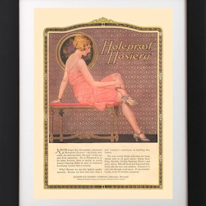 Vintage 1920's Silk Stocking Sexy Pinup Flapper Girl Pink Dress Fashion Ad  Advertising Poster Art Print - Etsy Canada