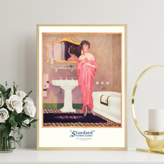 open lace back dress Pin Up Girl Poster, Pink Dress Fairground, Edward Runci main image 1