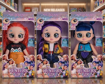 K-Pop Demon Hunters Dolls: Rumi, Mira, Zoey Anime Fashion Figures Gift for girl.