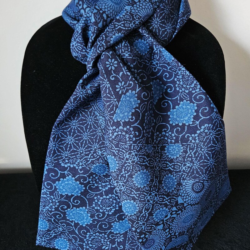 Deep Blue - Indigo silk scarf