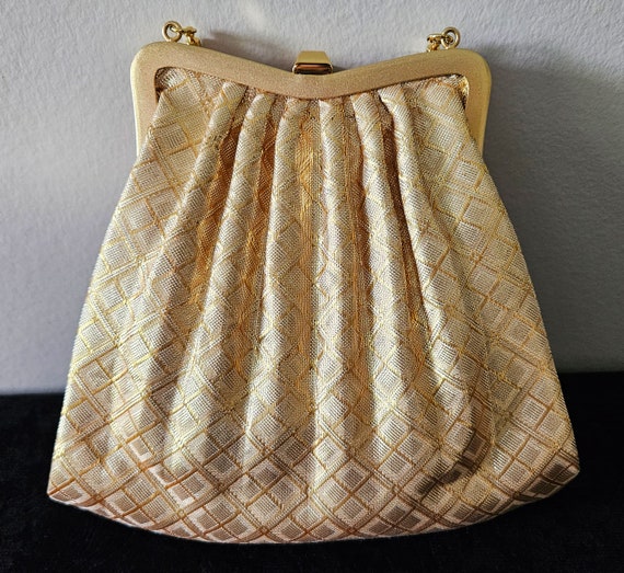 Vintage Japanese Silk Brocade Fabric Hand Bag H11… - image 6