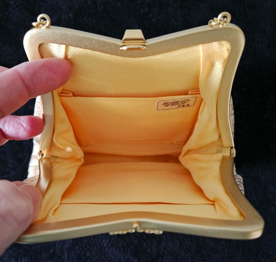 Vintage Japanese Silk Brocade Fabric Hand Bag H11… - image 10