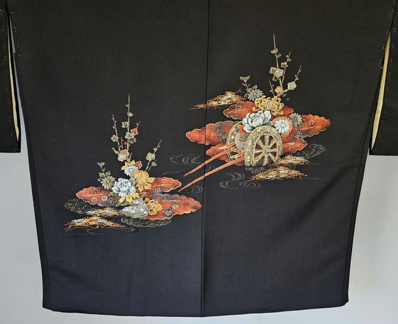 Vintage Japanese Kimono - Silk Kimono Jacket- Hao… - image 6