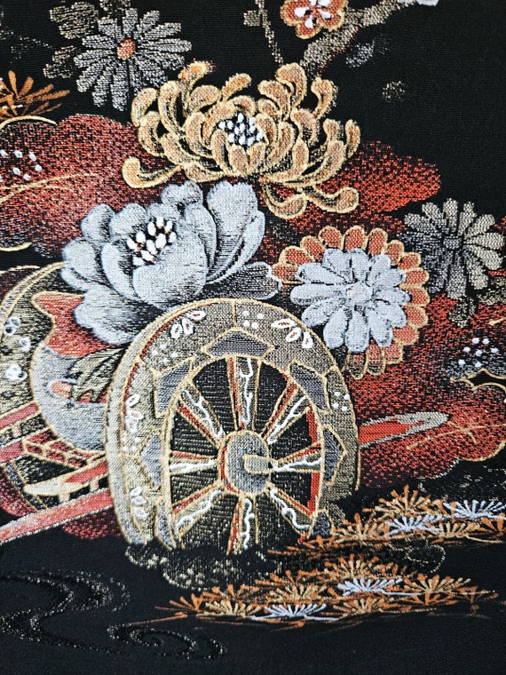 Vintage Japanese Kimono - Silk Kimono Jacket- Hao… - image 8