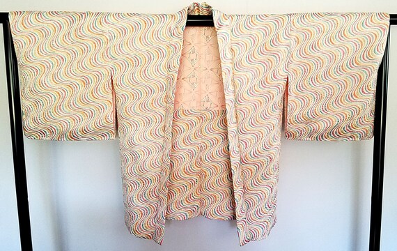 Kimono Coat - Silk Ripple Pattern Dyed Kimono Jack