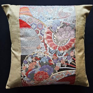 Japanese Obi Pillow Cover Only Pastel Medallions P1106