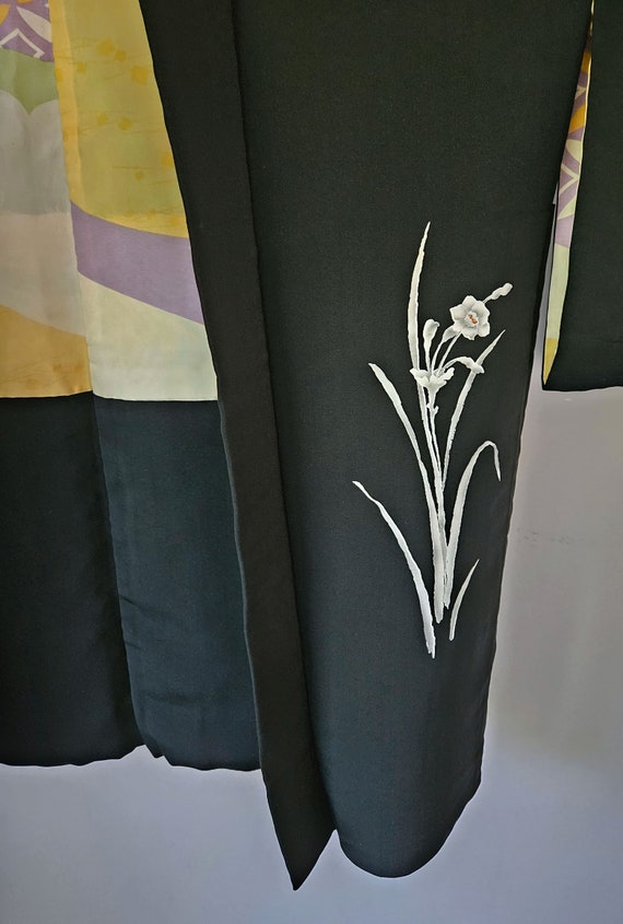 Vintage Japanese Kimono - Silk Kimono Jacket- Hao… - image 4