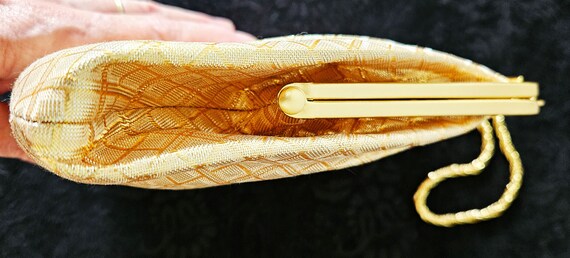 Vintage Japanese Silk Brocade Fabric Hand Bag H11… - image 9