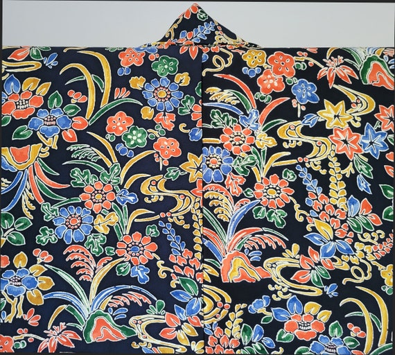 Vintage Stenciled Silk Kimono - Vintage Japanese … - image 5