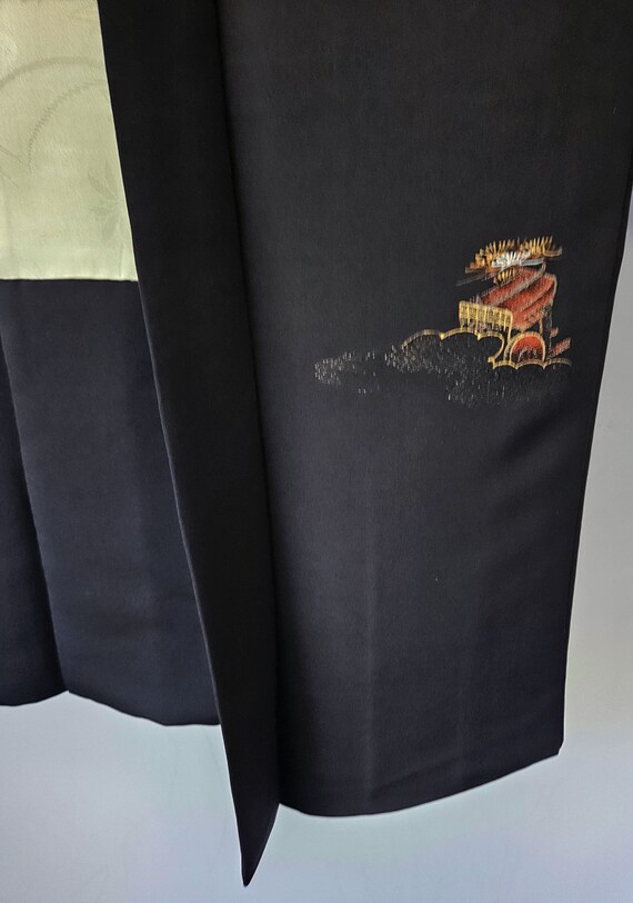 Vintage Japanese Kimono - Silk Kimono Jacket- Hao… - image 4