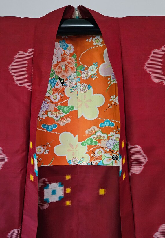 Vintage Japanese Kimono - Meisen Silk Kimono Jack… - image 3