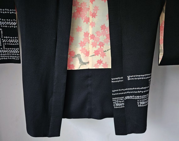 Vintage Japanese Kimono - Silk Kimono Jacket- Hao… - image 3