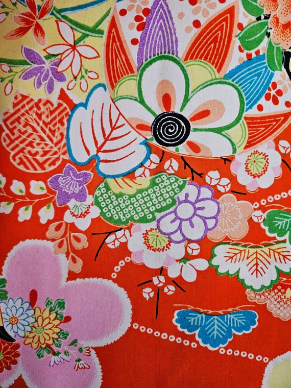 Vintage Japanese Kimono - Meisen Silk Kimono Jack… - image 8