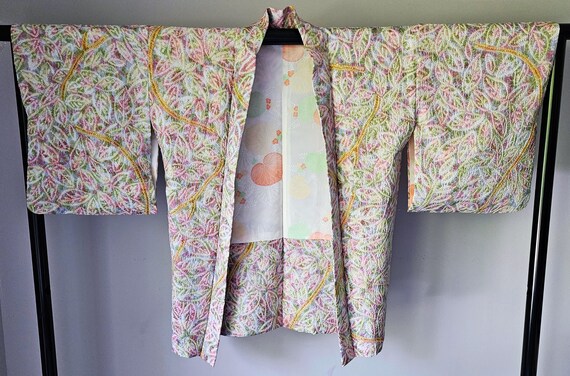 Kimono - Silk Shibori Dyed Kimono Jacket- Haori- … - image 1