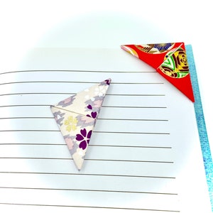 Origami Corner Bookmarks Set of 2, Origami bookmarks, Bookworms gift