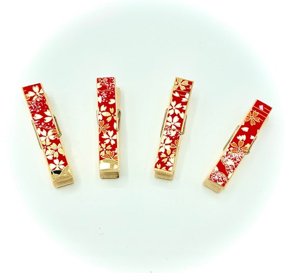Rote Chiyogami Wscheklammern, Bambus Holz Clips, 4er Set Dekorative  Wscheklammern - Etsy sterreich