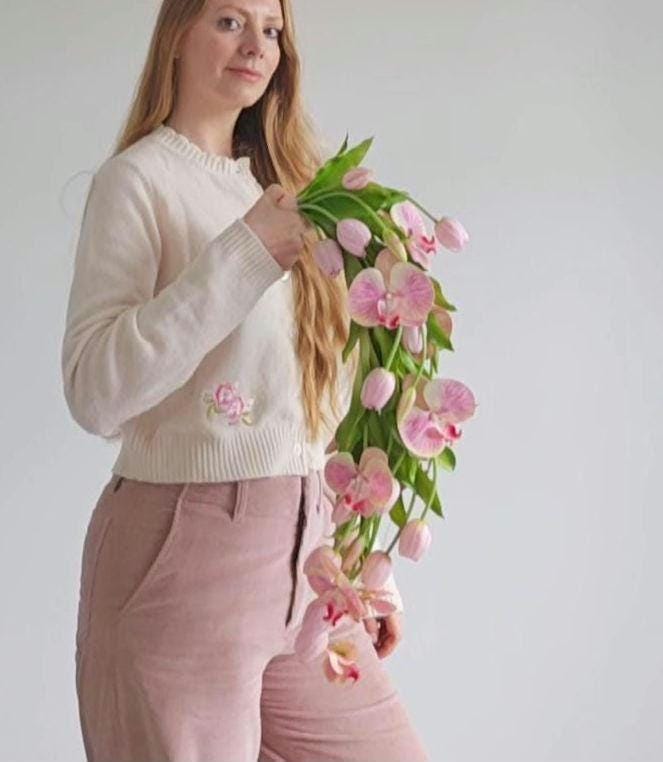 Cascading Pink Tulip Bouquet
