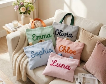Personalized Mom Tote Bag, Custom Name Beach Tote, Mothers Day Gift for Her, Poolside Vacation Bag, Cute Summer Tote