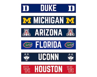 March Madness 2026 Team Nameplates | Printable NCAA Bracket Labels (PDF Download)