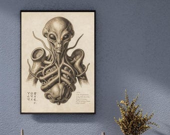 5 Aliens Anatomische Platten