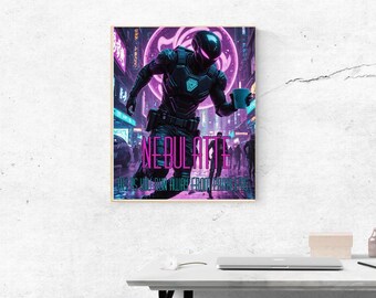 Cyberpunk Nebulate A3 Poster - Futuristischer Fake Kaffee Werbe-Print