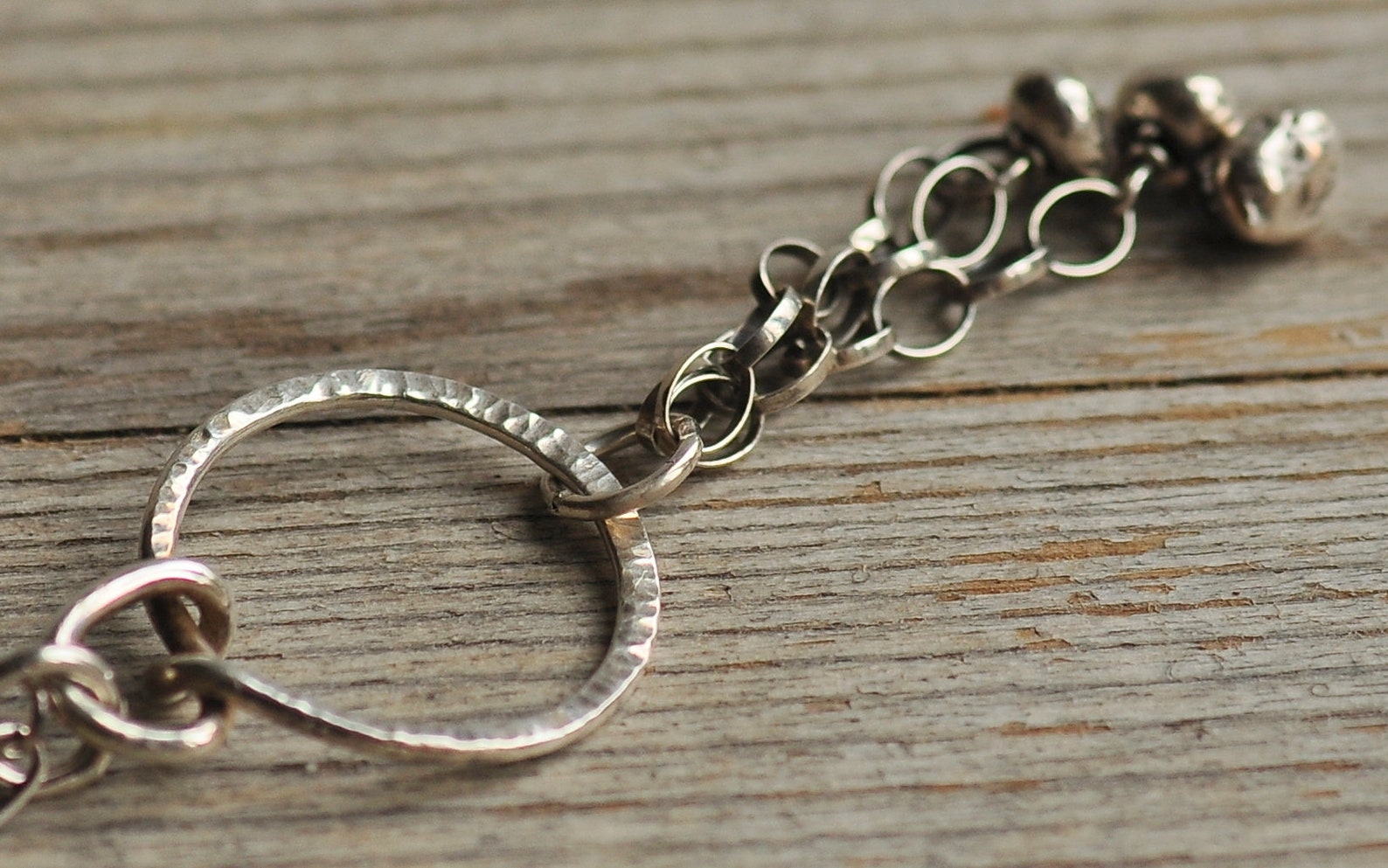 Sterling Silver Long Pendant Necklace Hand Oxidized Etsy