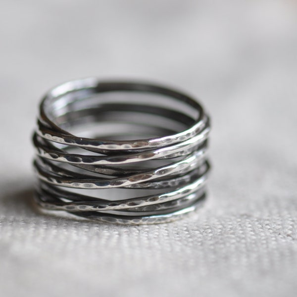 Sterling silver wrapped twiglet ring