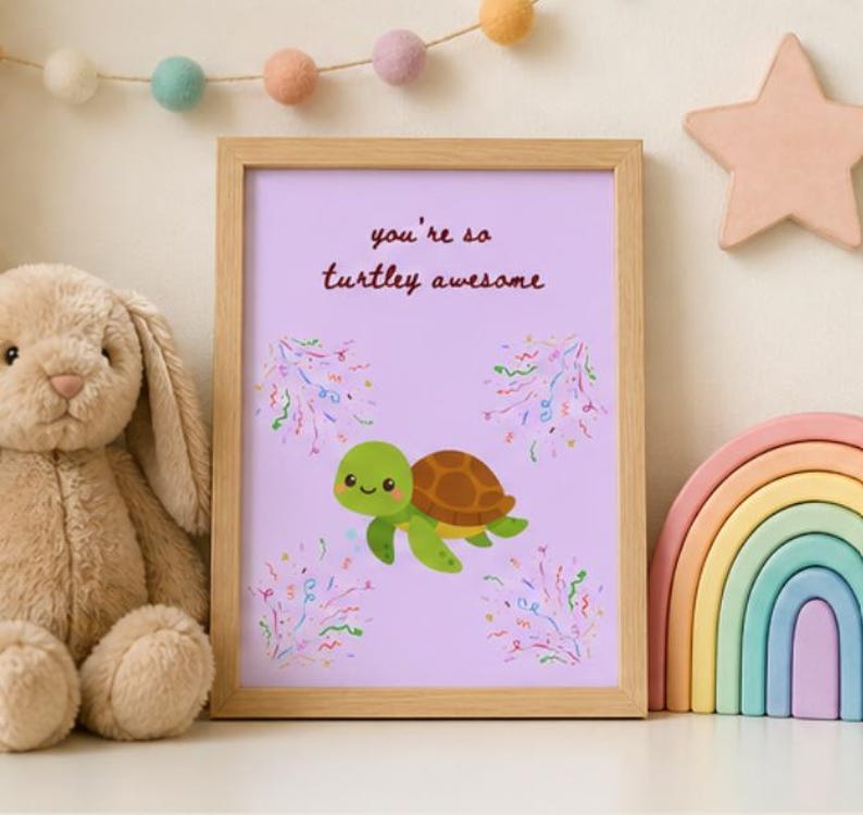 Cute Turtle Pun Card | You're so Turtley Awesome | Funny ...