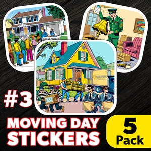 DIY Umzug Vs Mover Aufkleber | Lustiges zurechtkommendes bewegliches Humor-Paket