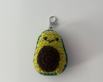 Avocado Keychain  - Crochet Avocado Accessory