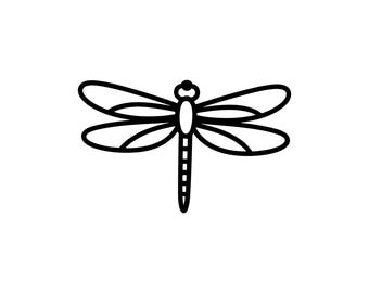 Logotipo SVG de libélula / Diseño vectorial elegante de insecto / Icono de libélula / Archivo de corte para Cricut y Silhouette.