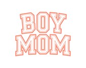 Boy Mom SVG PNG | Varsity Outline Design (Digital Download)