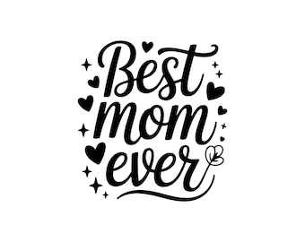 SVG "Mamá para siempre" / Archivo de corte para el Día de la Madre (Descarga digital)