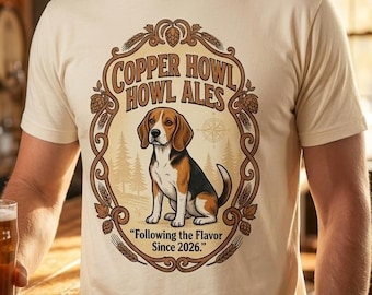 Beagle T-shirt Dog Dad Beer | Whimsical Gift for Dog Lovers | Father's Day