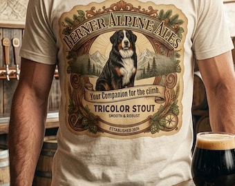 Bernese Mountain Dog T-shirt | Dog Dad Beer Lover Gift
