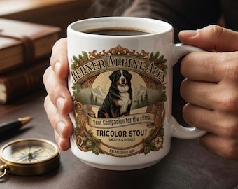 Mok Berner Sennenhond | Mascotte Alpine Amber | Hondencadeau Vaderdag